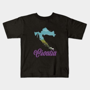 Croatia Map Kids T-Shirt